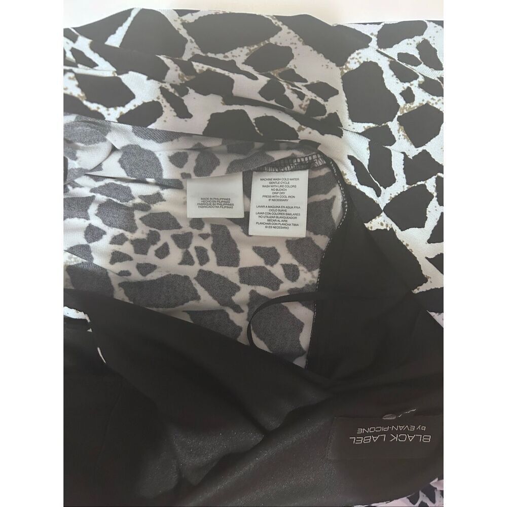 Evan Picone Black Label Size16 Animal Print V-Neck Flowy Dress Cap Sleeve NEW - Picture 11 of 11